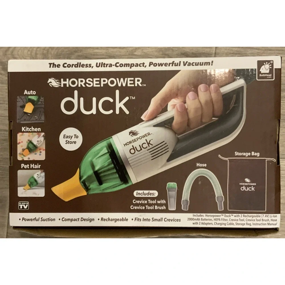 Horsepower Duck Cordless Ultra-Compact Portable Vacuum - R1-4824 - NEW